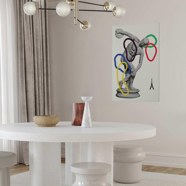 Poster - Collage Graphic - Discus Thrower - Sculpture