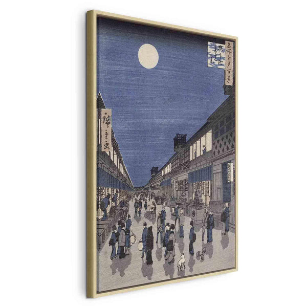 Quadro - Utagawa Hiroshige – Night time view of Saruwaka Street