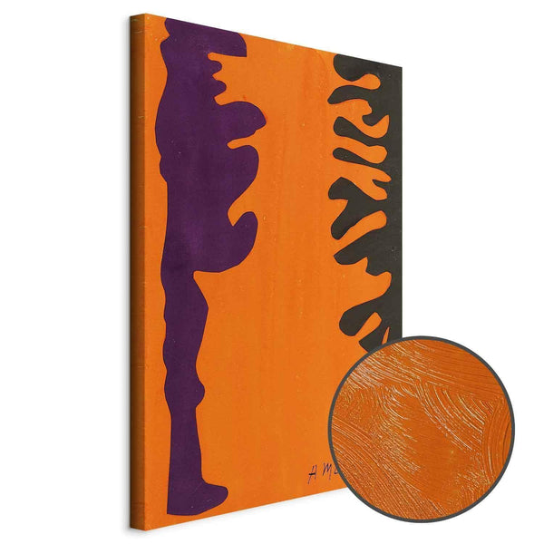 Quadro - Henri Matisse – Black and Violet Arabesques on Orange
