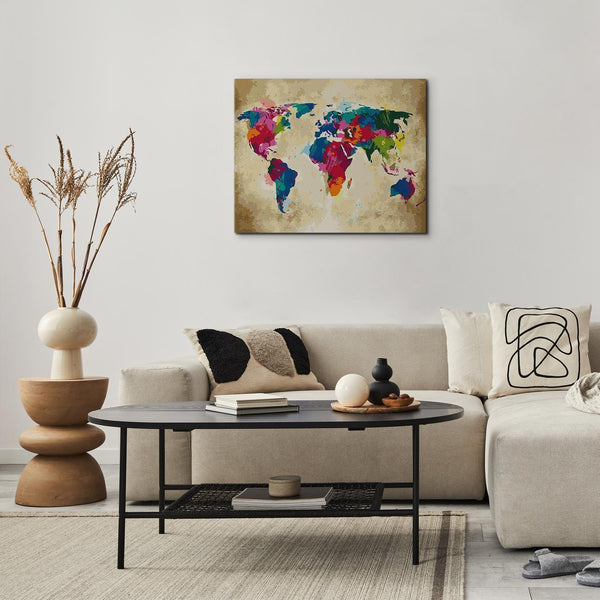 Quadro fai da te - World Map (Colourful)