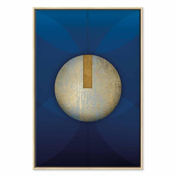 Quadro - In the Shadow of Classic Blue (1-part) - Golden Circle in Abstraction