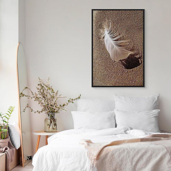 Quadro - Feather on the Sand (1 Part) Vertical