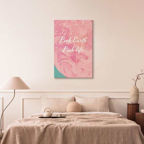 Quadro - Pink Earth, Pink Life (1 Part) Vertical