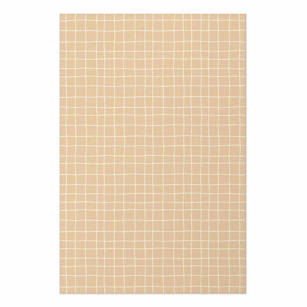 Poster - Lines and Noise - a wavy grid in shades of orange