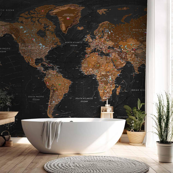 Carta da parati - World: Stylish Map