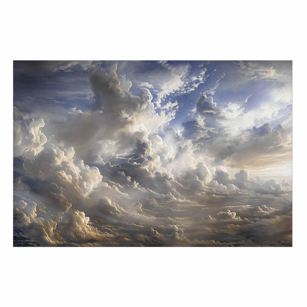 Poster - Golden Reflections on Clouds Announcing Dusk