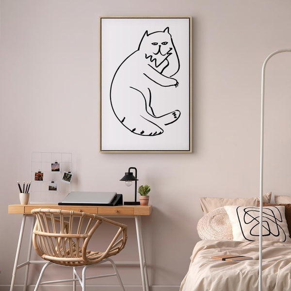 Quadro - Cat Relaxing (1 Part) Vertical