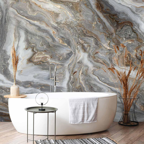 Carta da parati - Stone Abstractions - Marble Textures in Neautral Tones