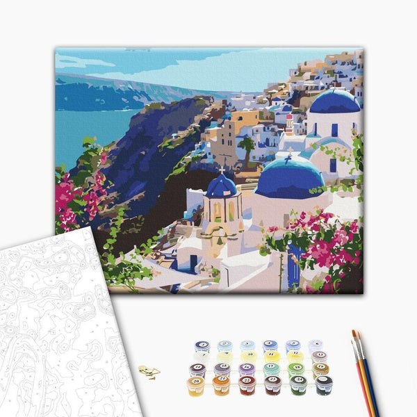 Quadro fai da te - Roofs of Santorini
