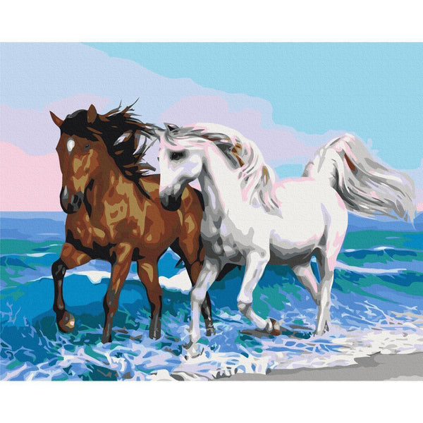 Quadro fai da te - Horses at the Seaside