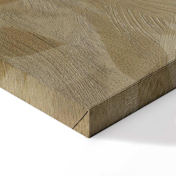 Quadro - Botanical Motif with Leaves and Vines in Sand Colors