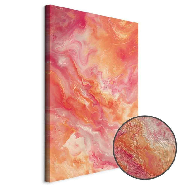 Quadro - Fiery Colors - Dynamic Shapes in Colors of Fire and Pink