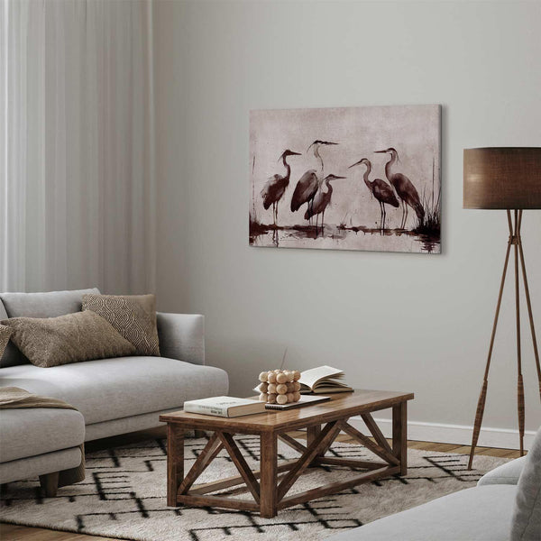 Quadro - Herons painted with ink