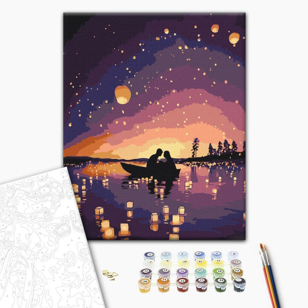 Quadro fai da te - A date in the light of lanterns