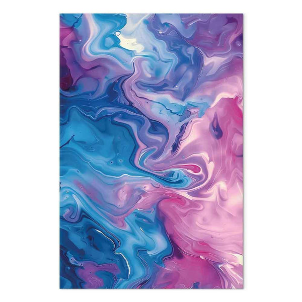 Quadro - Night Flows - Abstract Waves in Shades of Blue and Violet