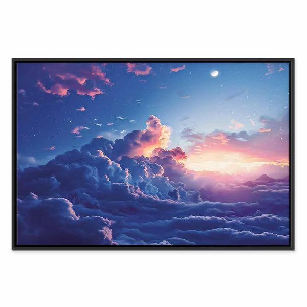 Quadro - Night Concert in the Mountains: Clouds Illuminated by the Last Rays of the Sun