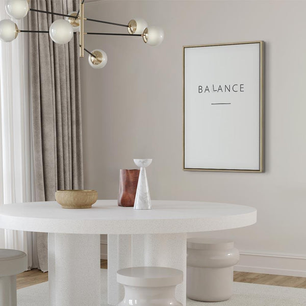 Quadro - Balance of Words (1-part) - Black English Text on White