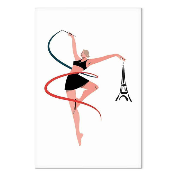 Quadro - Rhythmic Gymnastics - Illustration of a Woman With a Ribbon