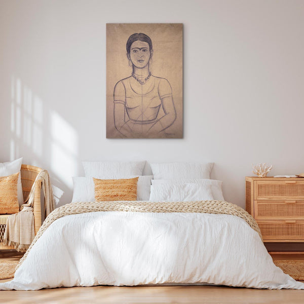 Quadro - Frida Kahlo – Self-Portrait, 1929 (charcoal drawing)