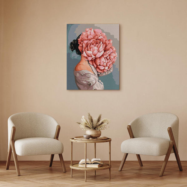 Quadro fai da te - Hidden behind peonies