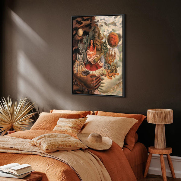 Quadro - Frida Kahlo – The Love Embrace of the Universe, the Earth (Mexico), Myself, Diego, and Señor Xolotl