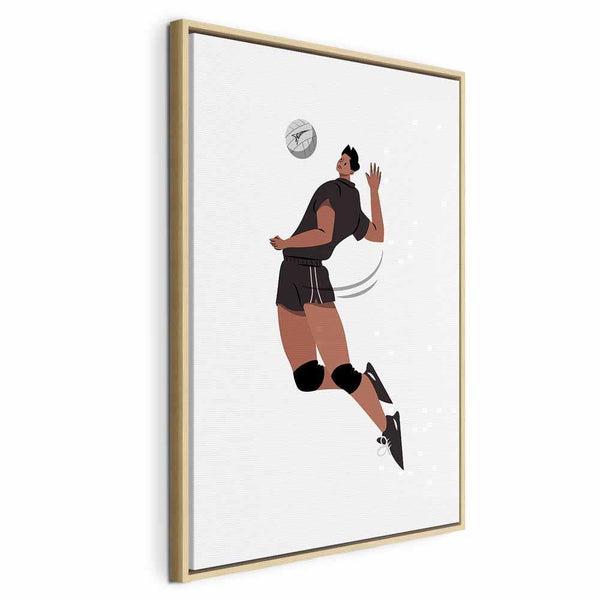 Quadro - Volleyball Player on a White Background - Illustration