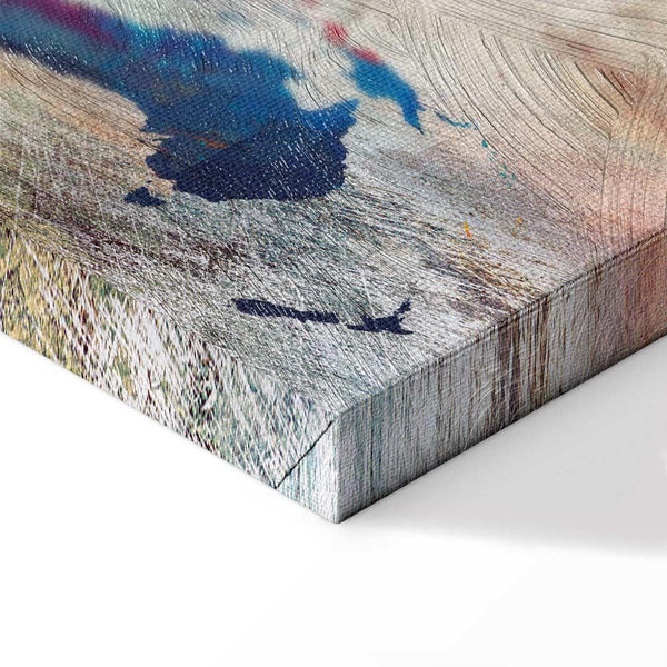 Quadro - World Map: Cracked Wall
