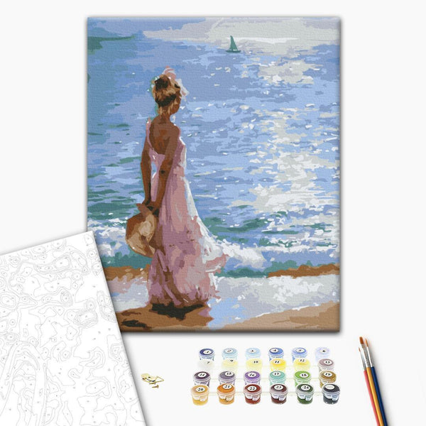 Quadro fai da te - Woman gazing at the sea