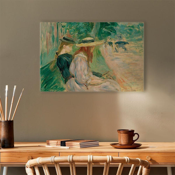Quadro - Berthe Morisot – Sur un banc de Bois de Boulogne