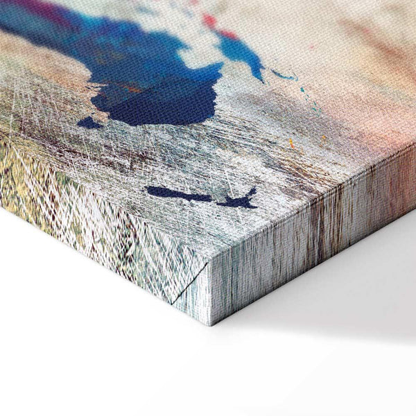 Quadro - World Map: Cracked Wall