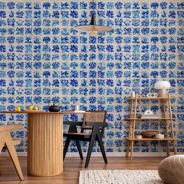 Carta da parati - Azulejos tiles – traditional Portuguese ceramic tiles