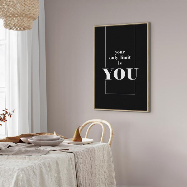 Quadro - Key to Success (1-part) - Black and White English Inscriptions