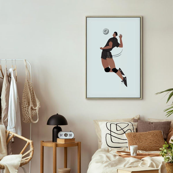 Quadro - Volleyball Player on a White Background - Illustration