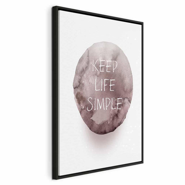 Quadro - Keep Life Simple (1 Part) Vertical
