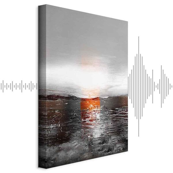 Quadro - Reflection of Colors (1-part) - Sunset in Painted Abstract Background
