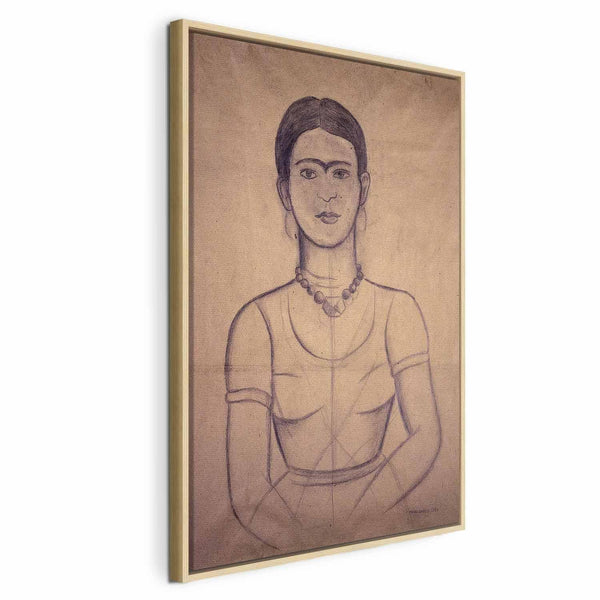 Quadro - Frida Kahlo – Self-Portrait, 1929 (charcoal drawing)