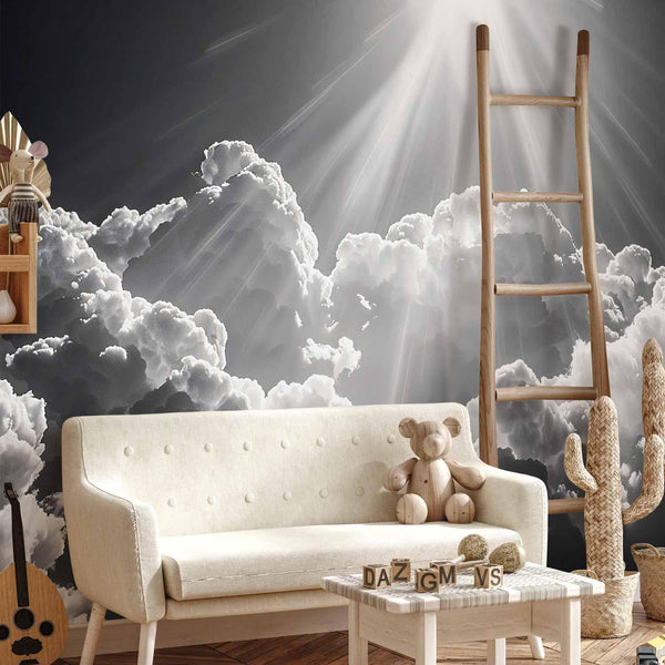 Carta da parati - Hope in the Clouds: Inspiring Rays of the Sun – Awaken Emotions