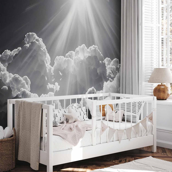 Carta da parati - Hope in the Clouds: Inspiring Rays of the Sun – Awaken Emotions