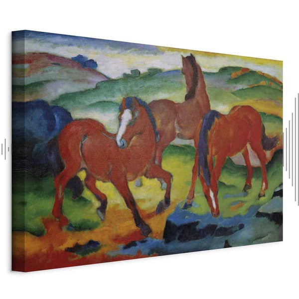 Quadro - Franz Marc – The Red Horses (Grazing Horses IV)