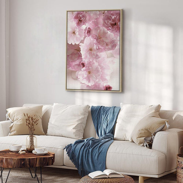 Quadro - Flowery Glamour (1-part) - Flower Petals in Shades of Pink