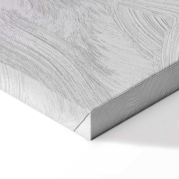 Quadro - Metallic Fluidity - Abstract Silver Forms on a Mint-Purple Background