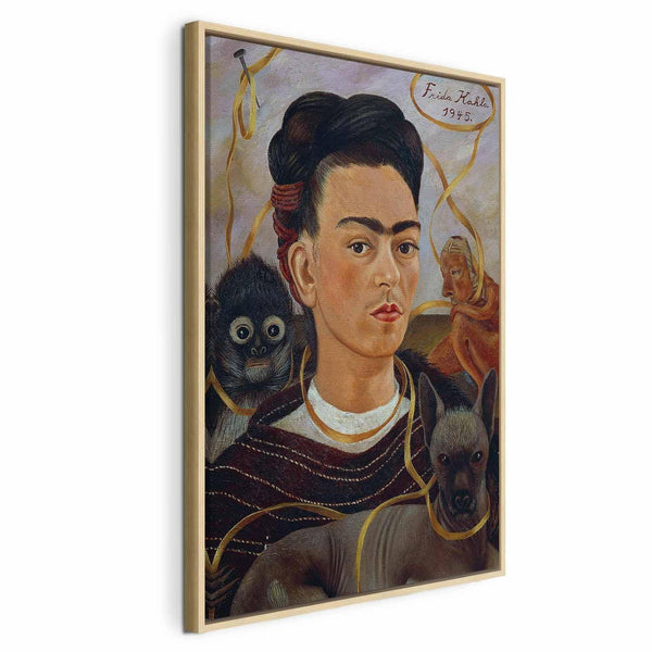 Quadro - Frida Kahlo – Self-Portrait with Changuito