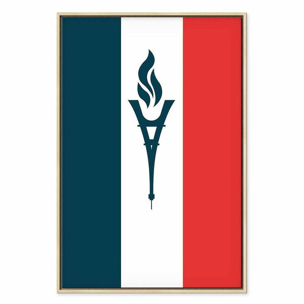 Quadro - Torch Against the Backdrop of the French Flag