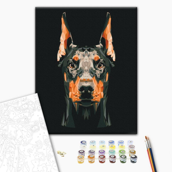 Quadro fai da te - Focused Doberman