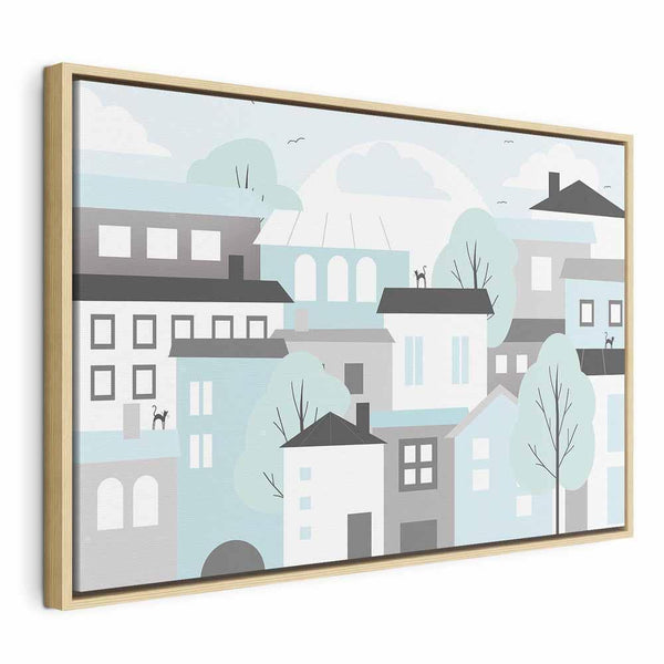 Quadro - Colorful Town (1 Part) Wide
