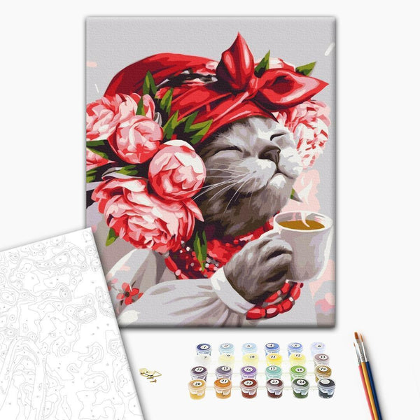 Quadro fai da te - Feline hostess