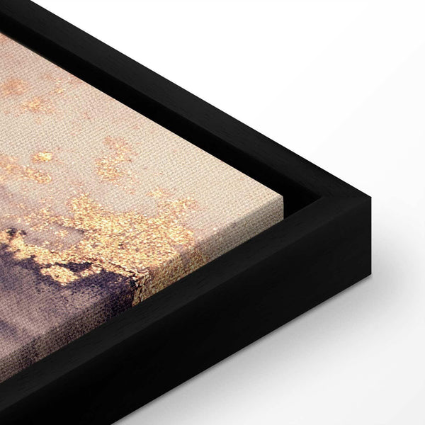 Quadro - Watercolour abstraction - powder pink marble with gold accents