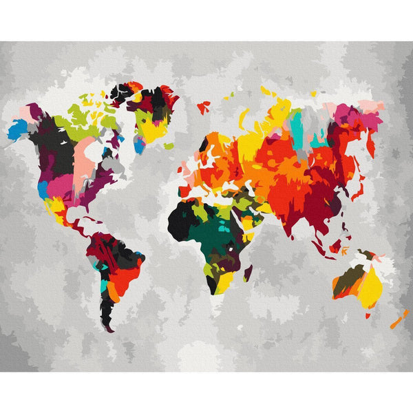 Quadro fai da te - World Map (Bright Colours)