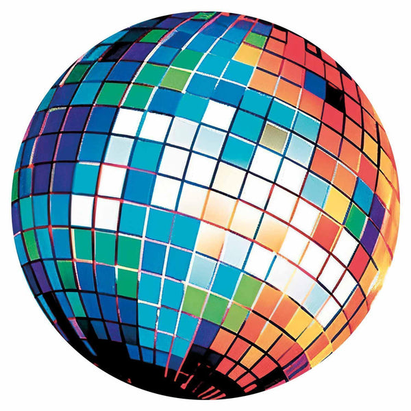Carta da parati rotonda - Blue disco ball