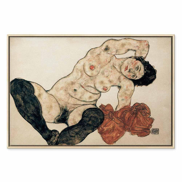 Quadro - Egon Schiele – Liegender Akt mit gelbem Handtuch